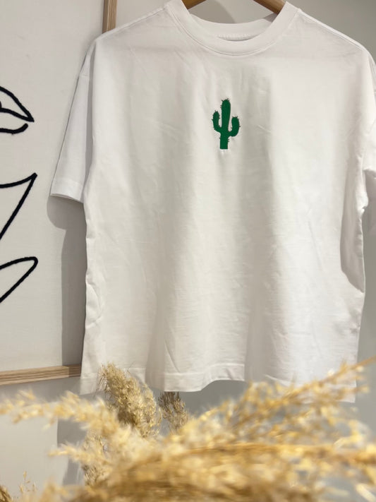 cactus design embroidered on shirt